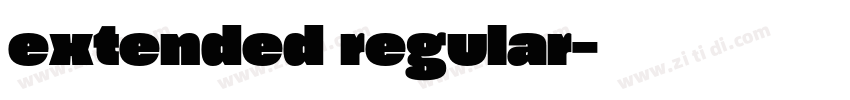 extended regular字体转换 extended regular字体转换
